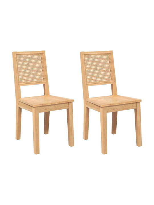 Dining Room Wooden Chair Coffee 45x54x89cm 2pcs