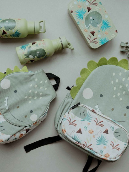 Sassi Junior Dinosaur Dinosaur Σχολική Τσάντα Πλάτης Νηπιαγωγείου Πολύχρωμη με Θήκη για Παγούρι