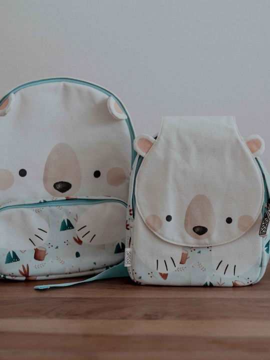 Sassi Junior Bear Bear Σχολική Τσάντα Πλάτης Νηπιαγωγείου Πολύχρωμη με Θήκη για Παγούρι