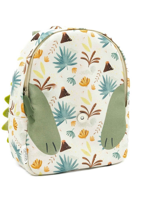 Sassi Junior Dinosaur Dinosaur Σχολική Τσάντα Πλάτης Νηπιαγωγείου Πολύχρωμη με Θήκη για Παγούρι