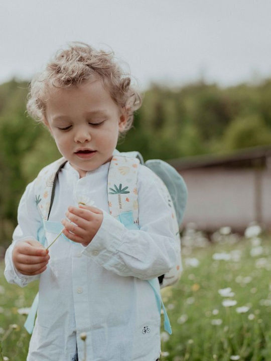 Sassi Junior Elephant Elephant Σχολική Τσάντα Πλάτης Νηπιαγωγείου Γκρι με Θήκη για Παγούρι