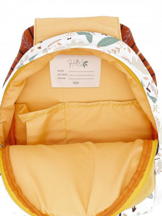Sassi Junior Lion Lion Σχολική Τσάντα Πλάτης Νηπιαγωγείου Πολύχρωμη με Θήκη για Παγούρι