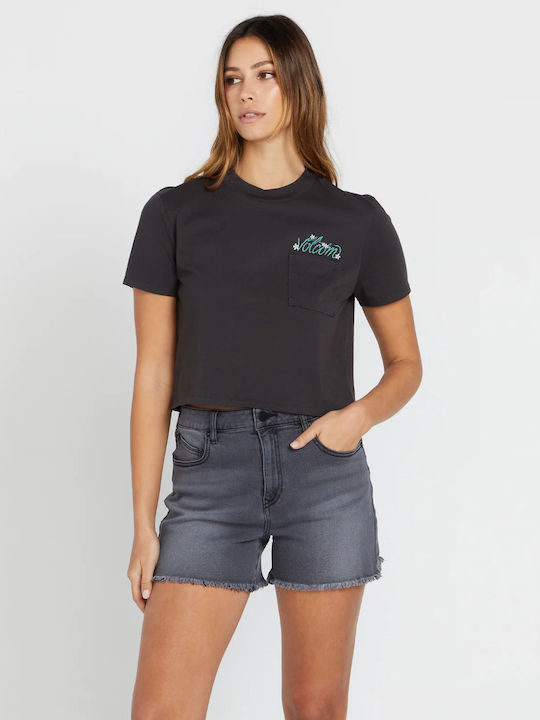 Pocket Dial Γυναικείο T-shirt Vintage Black