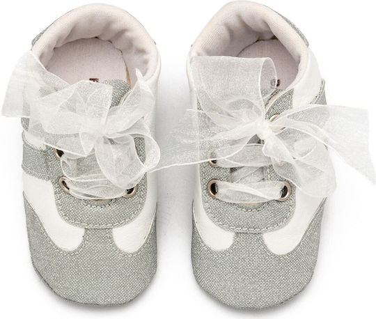 Babywalker Βαπτιστικά Δερμάτινα Sneakers Αγκαλιάς Ροζ