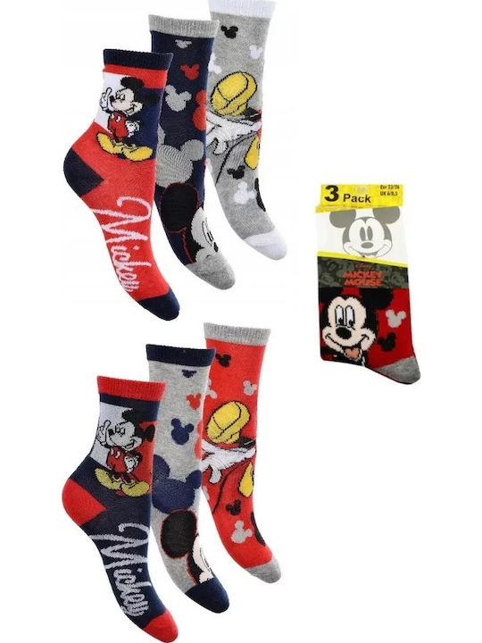 Disney Παιδικές Κάλτσες Mickey Mouse Πολύχρωμο 3 Ζευγάρια Disney Παιδικές Κάλτσες Mickey Mouse Πολύχρωμο 3 Ζευγάρια