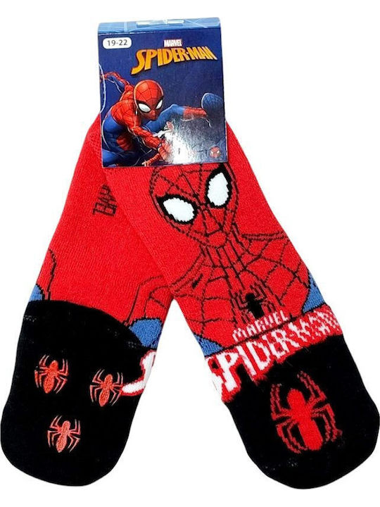 Disney Детски чорапи Неплъзгащи се Spiderman Червено
