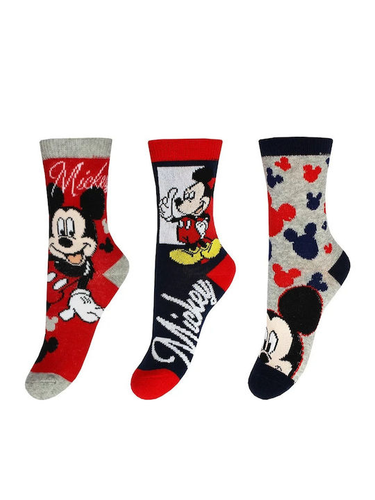 Disney Kids' Socks Mickey Mouse Colorful 3 Pairs