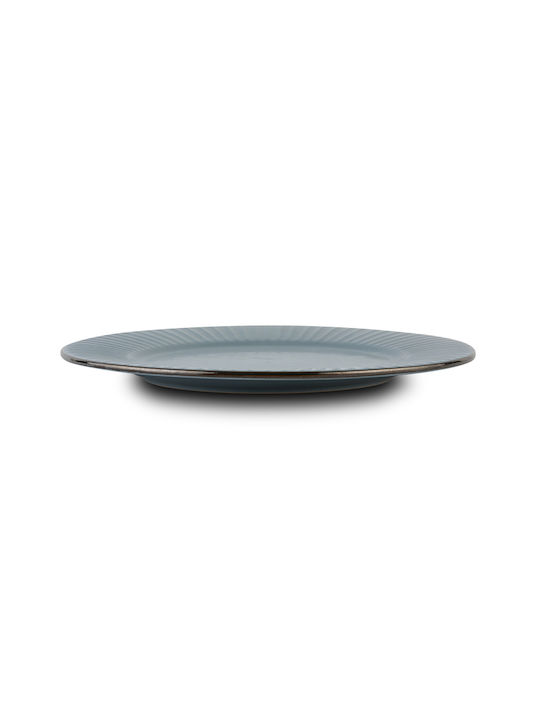 Nava Plate Shallow Ceramic Blue