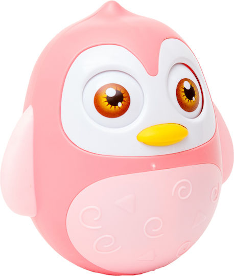 Huanger Animal Penguin Pink Glan Glan with Sounds for 0++ Months