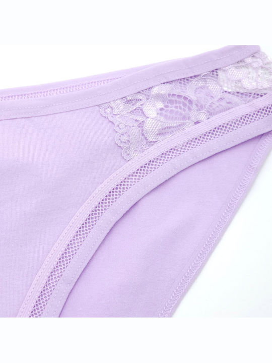 Femeie Slip cu Dantelă Purple