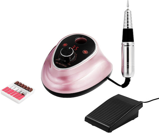 Beautifly Sobria Nails Τροχός Νυχιών Μπαταρίας 65W Ροζ