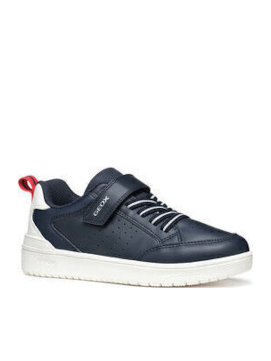 WASHIBA Kids Sneakers with Scratch Navy Blue