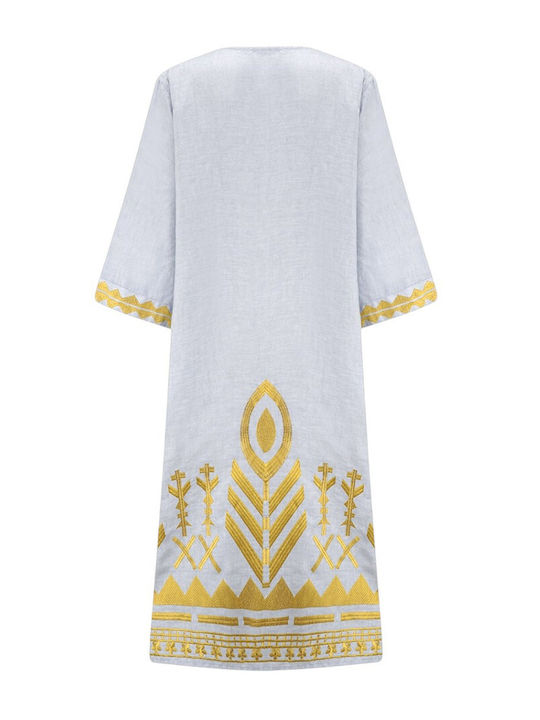 Greek Archaic Kori Dress All Day Gray