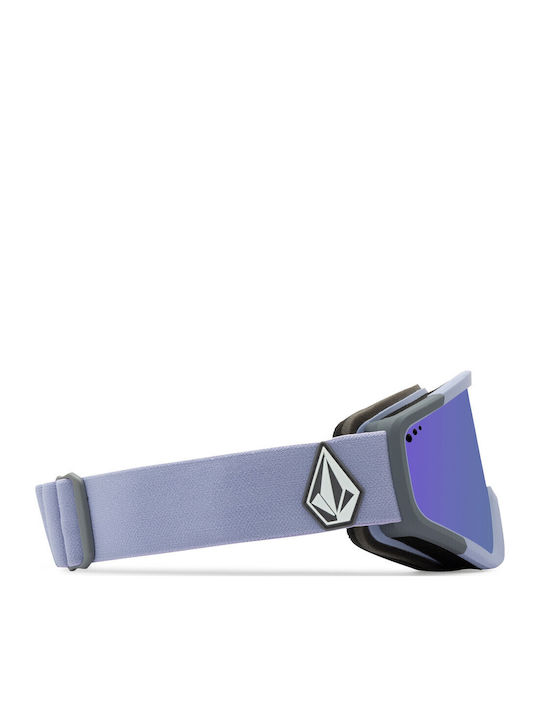Volcom Attunga Ski- & Snowboardbrille Erwachsene Gray mit Linse in Lila Farbe