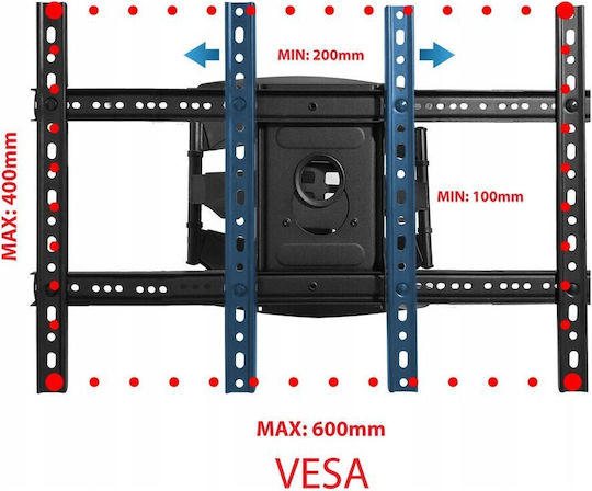 Esperanza Cronos ERW021 Wall TV Mount up to 68kg Black