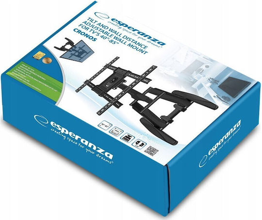 Esperanza Cronos ERW021 Wall TV Mount up to 68kg Black
