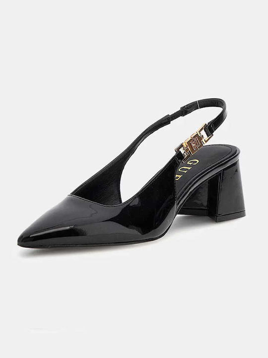 Guess Pantofi cu toc cu Curea Negre