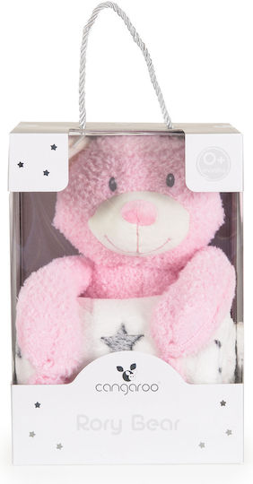 Cangaroo Pătură Pepinieră Swaddling pături Rory Bear Roz cu Animal 75x90cm