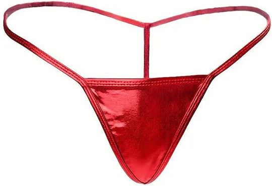 Women's Underwear Annamu Vinyl Thong Red A-1017
