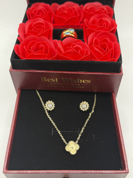 Set with Necklace , Earrings & Ring from Steel