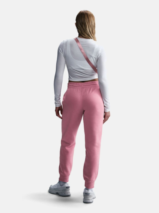 Sportswear Παντελόνι Φόρμας με Λάστιχο Fleece Ροζ