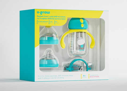 U-Grow Παιδικό Ποτηράκι από Πλαστικό Μπλε 260ml
