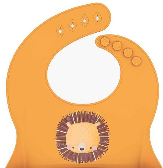 Sassi Junior Σαλιάρα Σιλικόνης με Τσέπη Πορτοκαλί για 6 m+