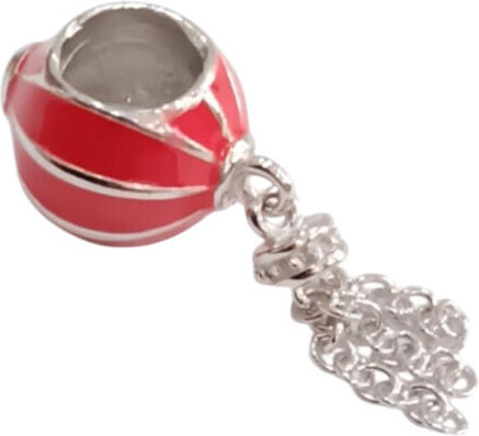 Kalliopisilver Silver 925 Symbol Charm Red Hot Air Balloon Enamel D015-red