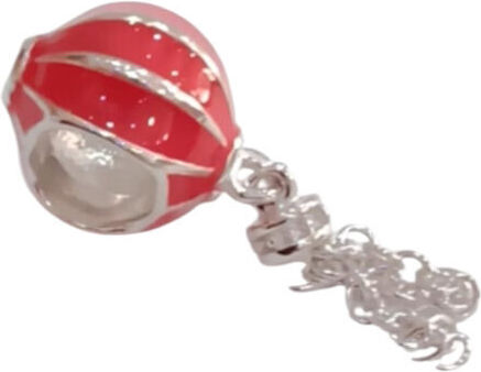 Kalliopisilver Silver 925 Symbol Charm Red Hot Air Balloon Enamel D015-red
