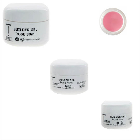 Trendy Color Cosmetics Builder Gel Νυχιών Rose 5ml