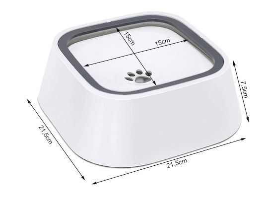 Plastic Food and Water Bowl for Dog and Cat 2 x 1L
