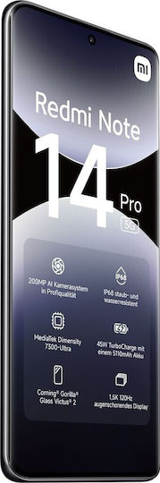 Xiaomi Redmi Note 14 Pro 5G Dual SIM (12GB/512GB) Midnight Black