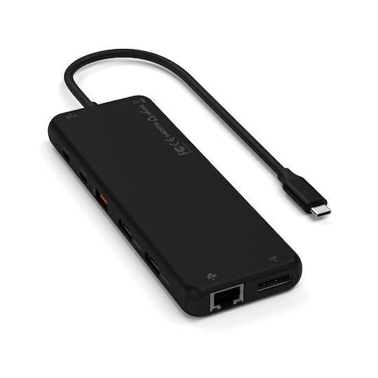 Satechi 13-in-1 USB-C USB-C Docking Station με HDMI/DisplayPort 4K PD Ethernet και σύνδεση 3 Οθονών Μαύρο