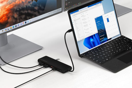 Satechi 13-in-1 USB-C USB-C Docking Station με HDMI/DisplayPort 4K PD Ethernet και σύνδεση 3 Οθονών Μαύρο