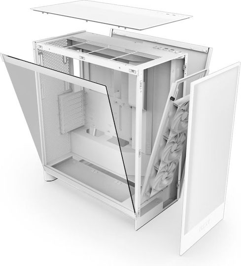 NZXT H7 Flow (2024) Gaming Midi Tower Κουτί Υπολογιστή με Πλαϊνό Παράθυρο Λευκό