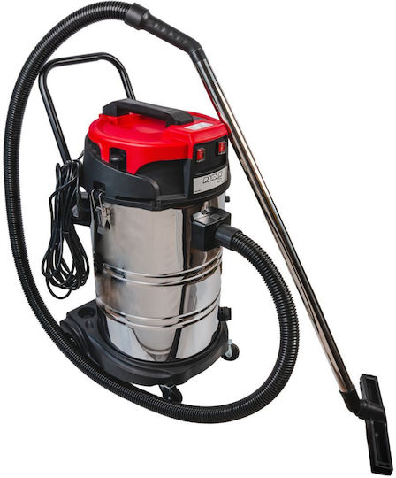 Raider RDP-WC13 Σκούπα Υγρών / Στερεών 2400W με Ανοξείδωτο Κάδο 60lt Γκρι