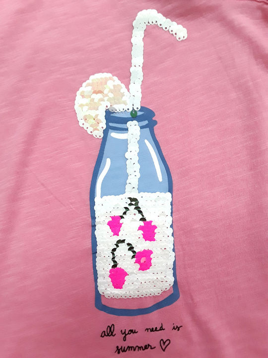 Εβίτα Παιδικό Σετ με Σορτς Bottle Pink 2τμχ