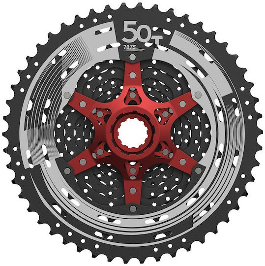 Sunrace CSMX80 Kassette 11-50 11-fach Chrom Schwarz