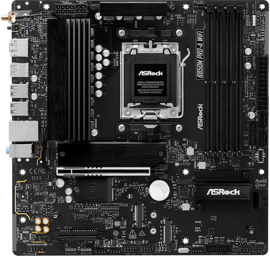 ASRock B850M Pro-A WiFi Motherboard Micro ATX with AMD AM5 Socket