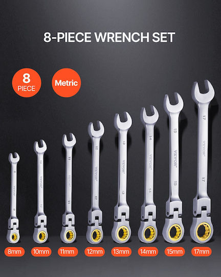 Vevor Set Germano-polygon cu Dimensiune de la 8mm până la 17mm 8buc