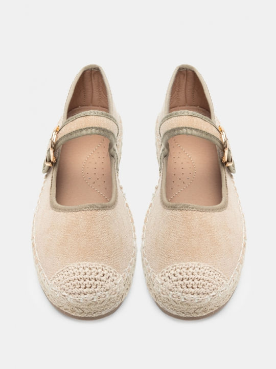 Luigi Women's Synthetic Leather Espadrilles Beige