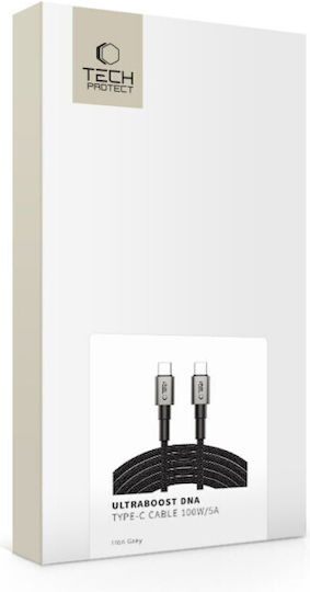 Tech-Protect Ultraboost USB 2.0 Cable USB-C Male - USB-C 100W PD Gray 3m