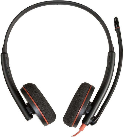 Poly Blackwire 3220 On Ear Multimedia Headphone with Microphone USB-A / USB-C