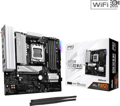 ASRock B850M Pro RS WiFi Дънна платка Micro ATX с AMD AM5 Сокет