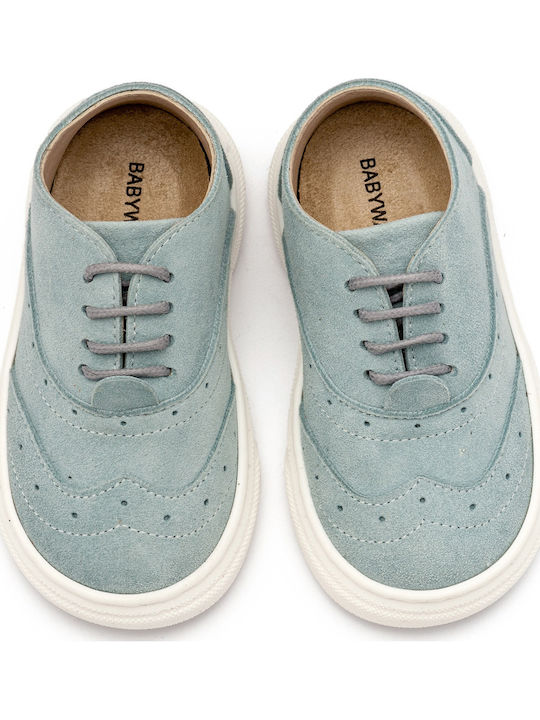 Babywalker Βαπτιστικά Δερμάτινα Sneakers Γαλάζια