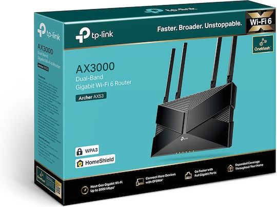 TP-LINK Archer AX53 v5 Wireless Router Wi‑Fi 6 with 4 Gigabit Ports