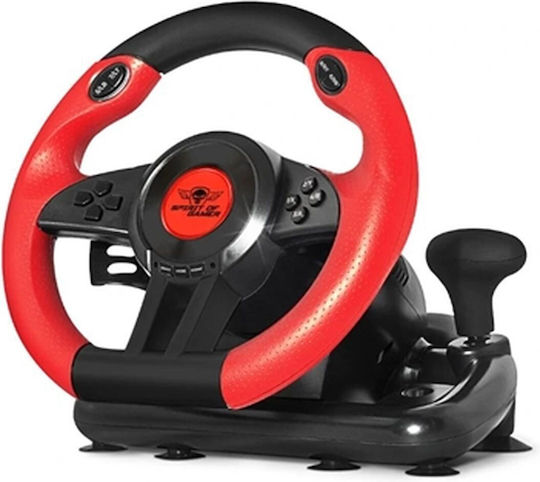 Spirit of Gamer Race Wheel Air Dark Volan cu Pedale pentru PC cu 180° Grade de Rotire
