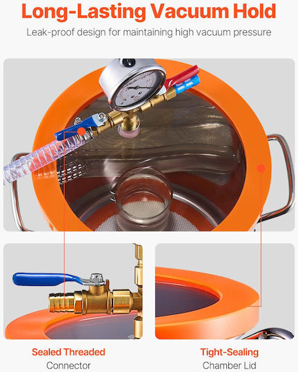 Vevor 1.5 Gallon Vacuum Chamber Kit 3.5 CFM Single Stage Pump