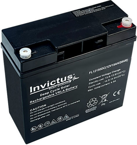 Invictus Μπαταρία UPS με Χωρητικότητα 15Ah και Τάση 12V 07.02.0183 1τμχ