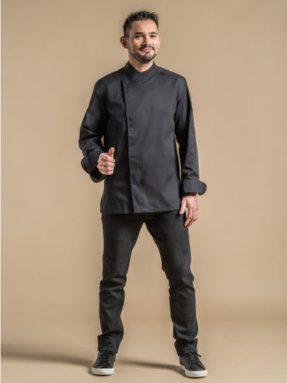 Clement Design Σακάκι Σεφ Μαύρο με Murano